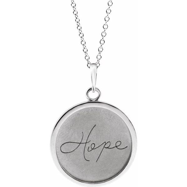 Live, Love, or Hope Disc Necklace