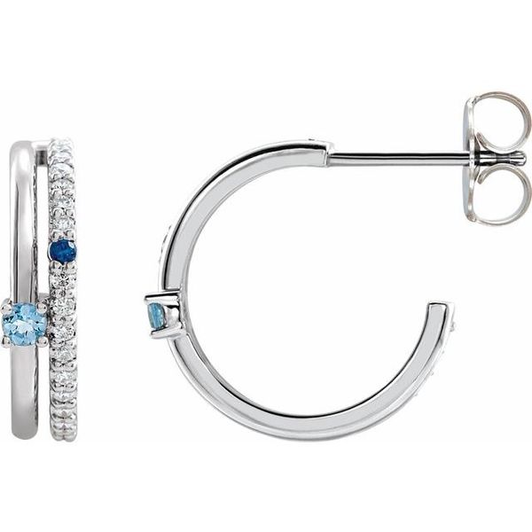 Accented Hoop Earrings