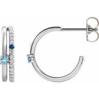 Accented Hoop Earrings