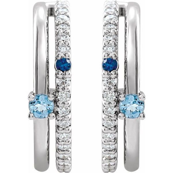 Accented Hoop Earrings - Image 2