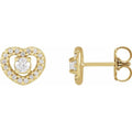 Halo-Style Heart Earrings