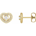 Halo-Style Heart Earrings