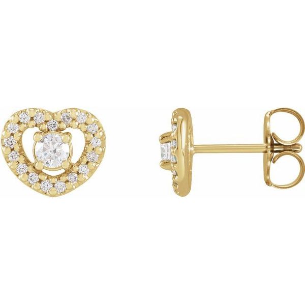 Halo-Style Heart Earrings