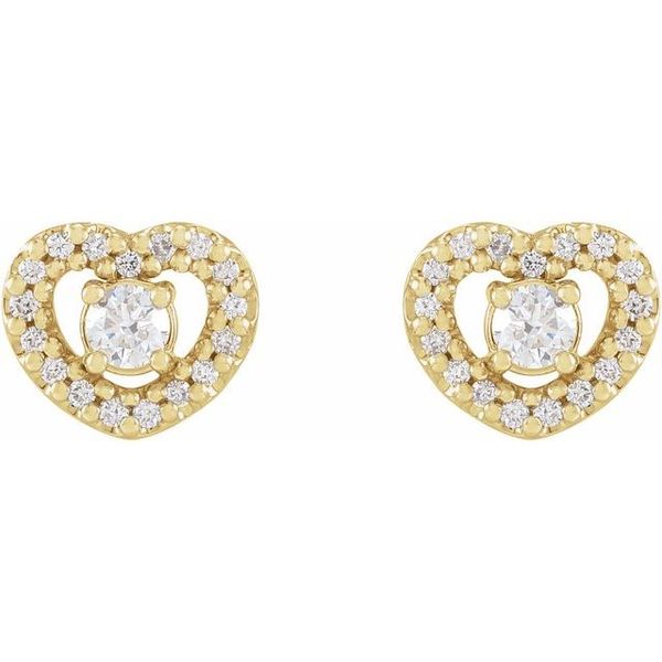Halo-Style Heart Earrings - Image 2