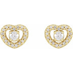 Halo-Style Heart Earrings - Image 2