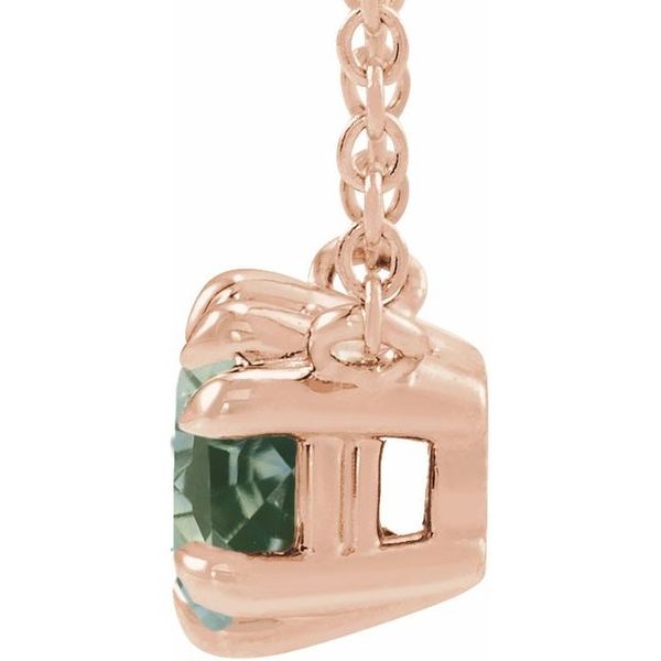 Double Claw-Prong Solitaire Necklace - Image 2