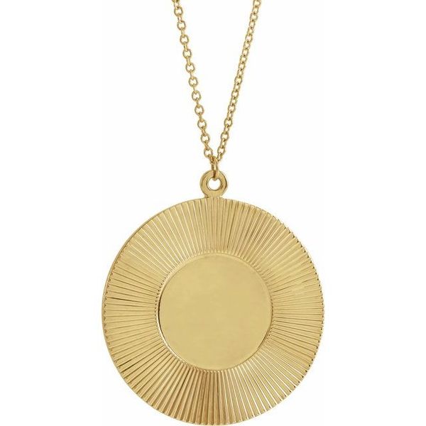 Engravable Sunburst Necklace