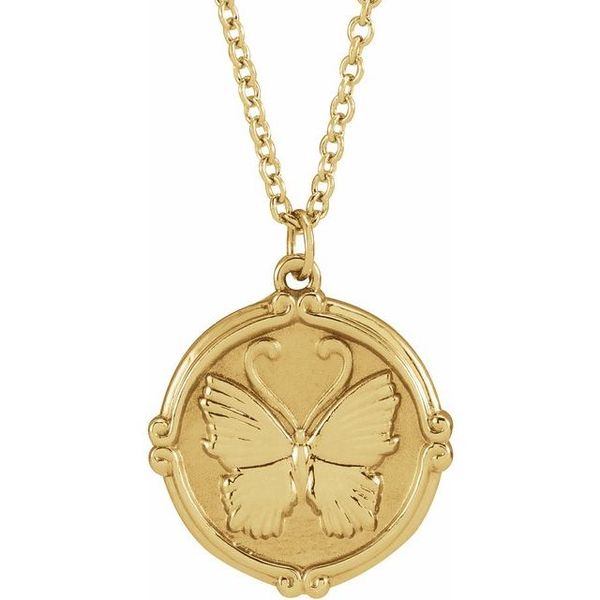 Butterfly Medallion Necklace