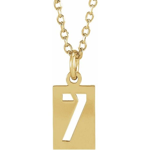 Pierced Numeral Necklace