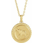 Beaded Elephant Disc Necklace