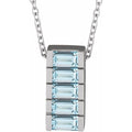 Channel-Set Bar Necklace or Slide Pendant