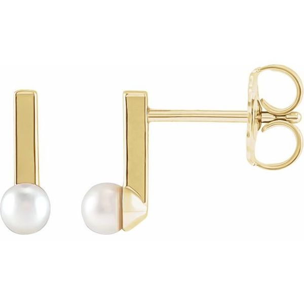 Pearl Bar Earrings