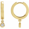 Accented Hinged Hoop Earrings