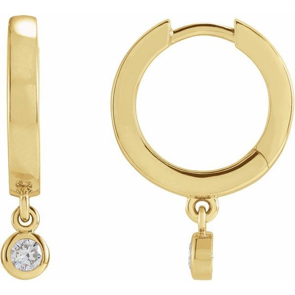 Accented Hinged Hoop Earrings