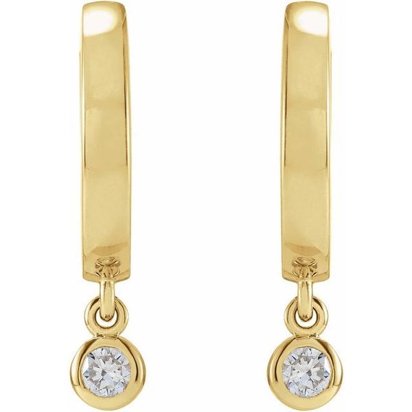 Accented Hinged Hoop Earrings - Image 2