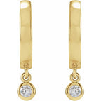 Accented Hinged Hoop Earrings - Image 2