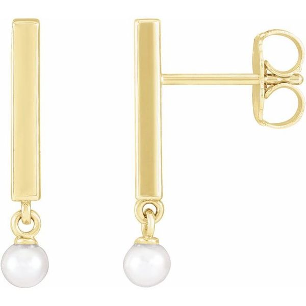 Bar Pearl Earrings