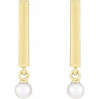 Bar Pearl Earrings - Image 2