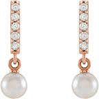 Pearl Bar Earrings - Image 2
