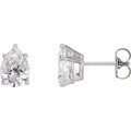 Pear 5-Prong Stud Earrings