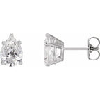 Pear 5-Prong Stud Earrings