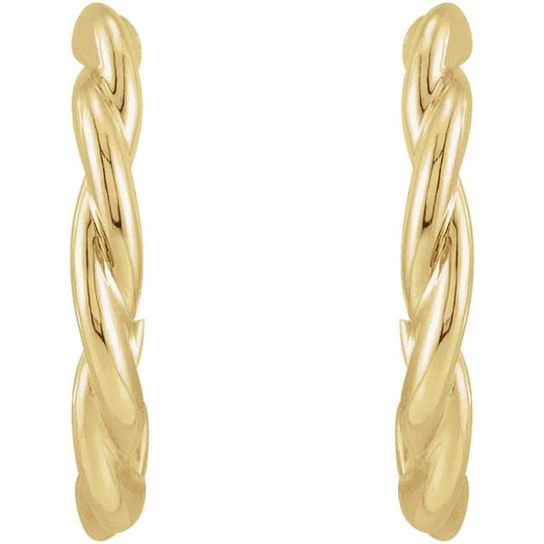 Twisted Hoop Earrings - Image 2
