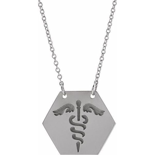 Engravable Medical Identification Necklace