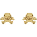 Petite Skull & Crossbones Earrings - Image 2