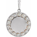 Engravable Halo-Style Pendant