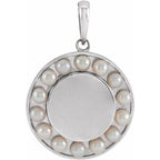 Engravable Halo-Style Pendant