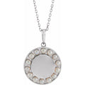 Engravable Halo-Style Necklace