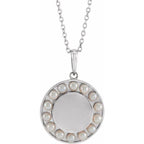 Engravable Halo-Style Necklace