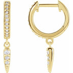 Hinged Hoop Spike Earrings