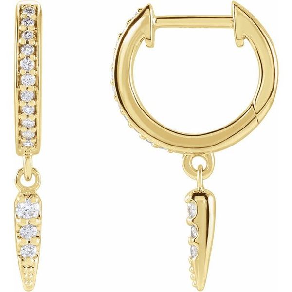 Hinged Hoop Spike Earrings