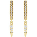 Hinged Hoop Spike Earrings - Image 2
