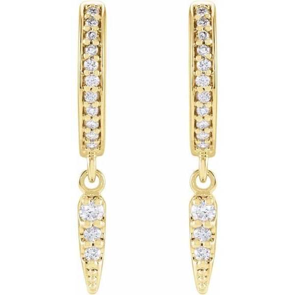 Hinged Hoop Spike Earrings - Image 2