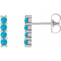 Cabochon Bar Earrings