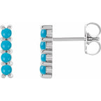 Cabochon Bar Earrings