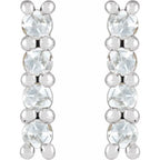 Cabochon Bar Earrings - Image 2