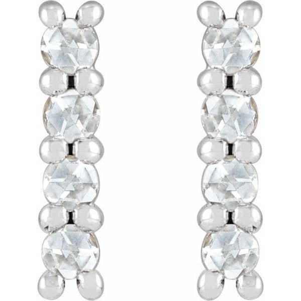 Cabochon Bar Earrings - Image 2