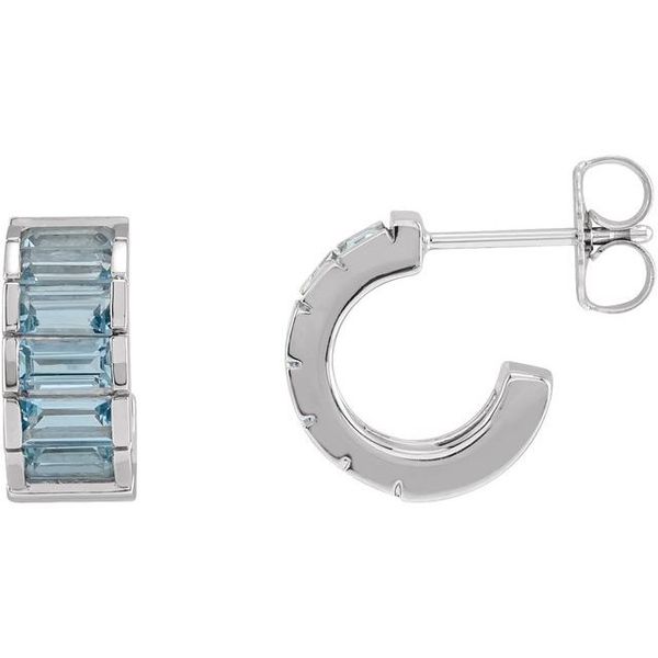 Channel-Set Hoop Earrings