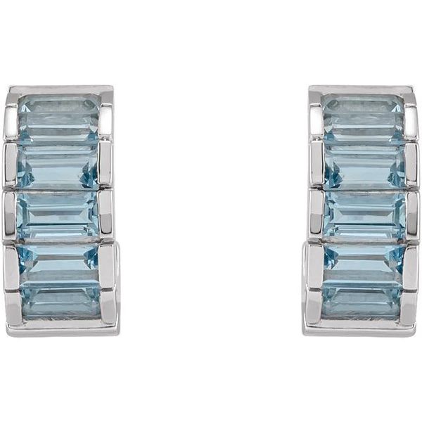 Channel-Set Hoop Earrings - Image 2