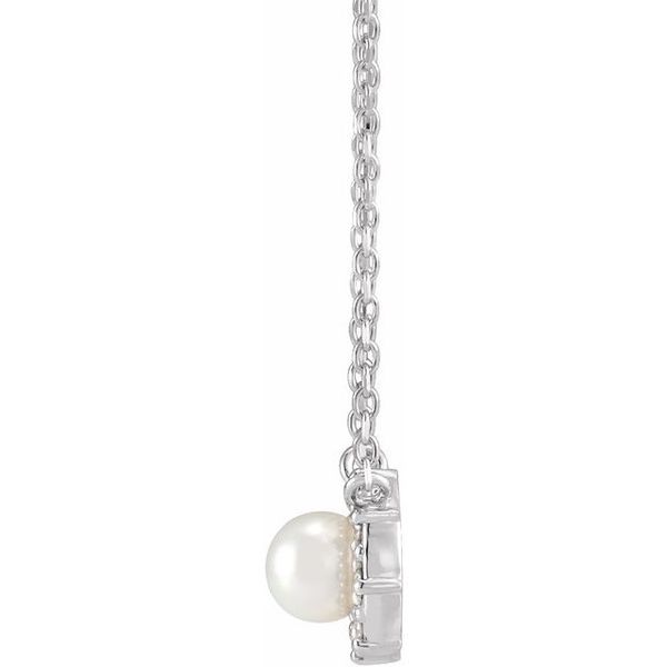 Halo-Style Pearl Necklace - Image 2