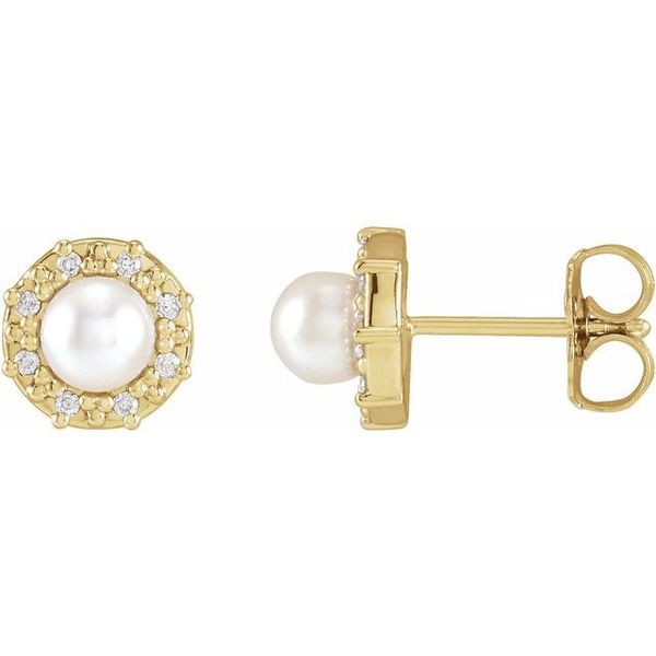 Halo-Style Pearl Earrings