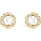 Halo-Style Pearl Earrings - Image 2