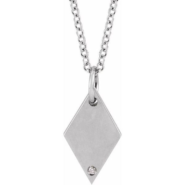 Engravable Rhombus Necklace