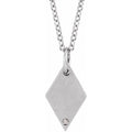 Engravable Rhombus Necklace
