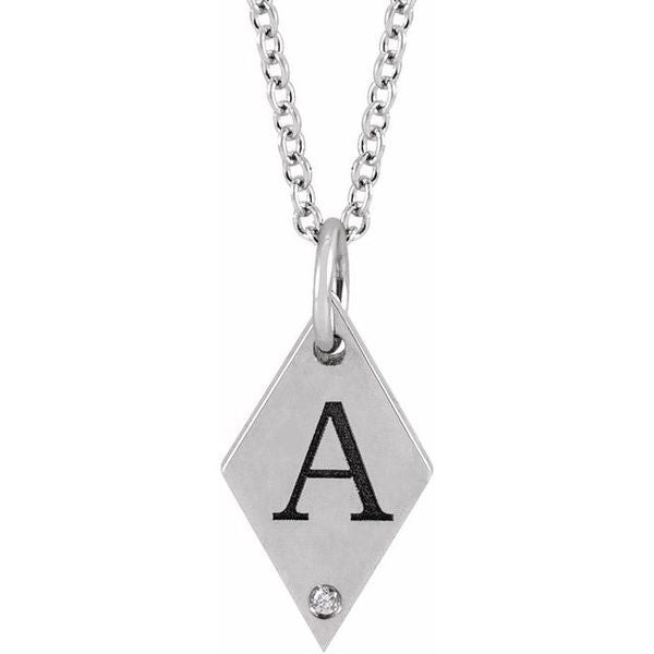 Engravable Rhombus Necklace - Image 3