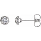 Round 4-Prong Claw Rope Stud Earrings