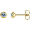 Round 4-Prong Claw Rope Stud Earrings
